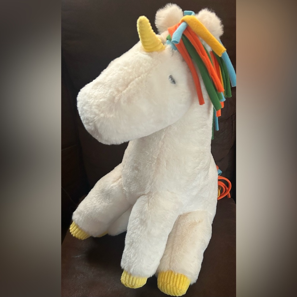 Gigglescape Baby Unicorn White 14" Plush Soft Stuffed Animal Giggle Scape